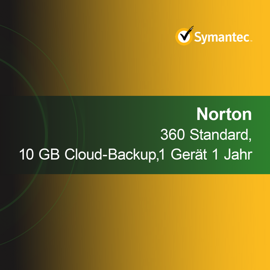 Norton 360 Standard, 10 Go de sauvegarde cloud, 1 appareil 1 an