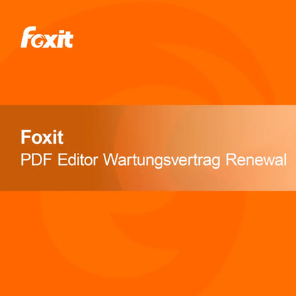 Renovación del contrato de mantenimiento de Foxit PDF Editor