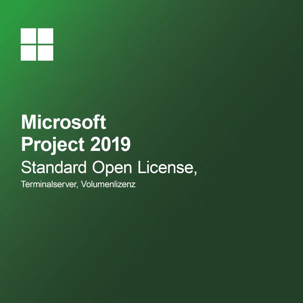 Microsoft Project 2019 Standard Licence Open, serveur terminal, licence en volume