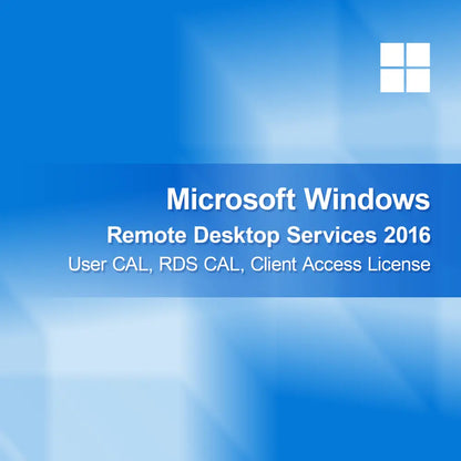 Licence d'accès client (CAL) utilisateur Microsoft Windows Remote Desktop Services 2016, CAL RDS, Licence d'accès client