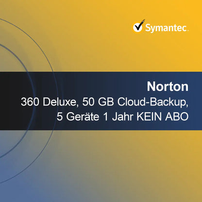 Norton 360 Deluxe, 50 Go de sauvegarde cloud, 5 appareils 1 an SANS ABONNEMENT