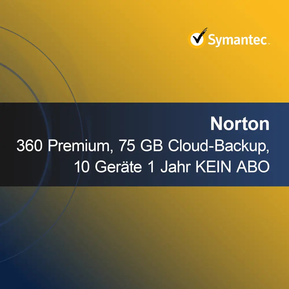 Norton 360 Premium, 75 Go de sauvegarde cloud, 10 appareils 1 an SANS ABONNEMENT