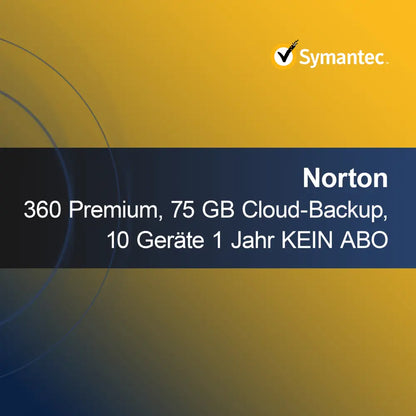Norton 360 Premium, 75 Go de sauvegarde cloud, 10 appareils 1 an SANS ABONNEMENT